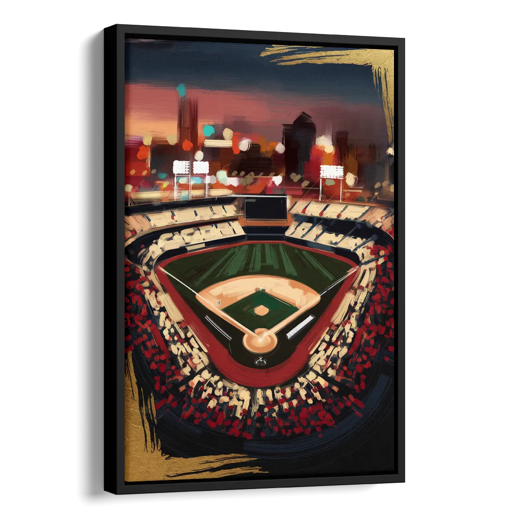 El Paso Chihuahuas Baseball Side - Black Canvas Wall Art
