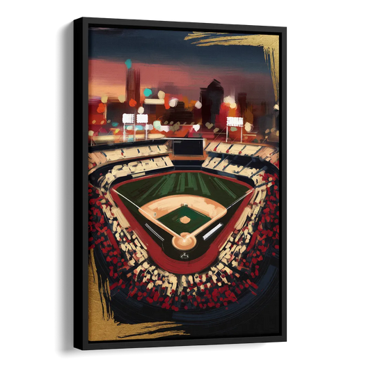 El Paso Chihuahuas Baseball Side - Black Canvas Wall Art