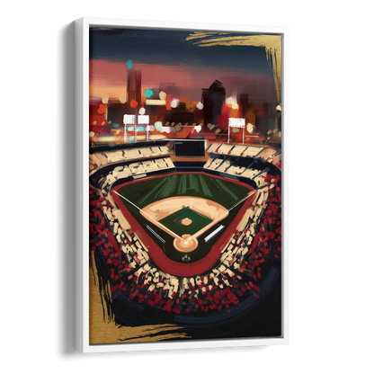 El Paso Chihuahuas Baseball Side - White Canvas Wall Art