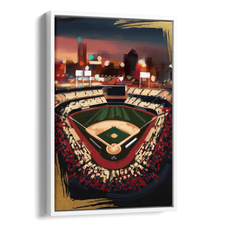 El Paso Chihuahuas Baseball Side - White Canvas Wall Art