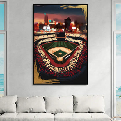 El Paso Chihuahuas Baseball Sitting Room - Black Canvas Wall Art