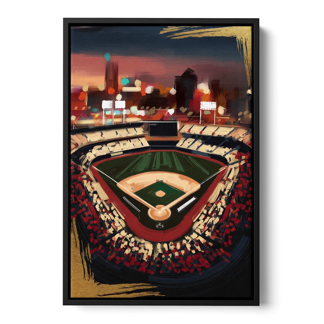 El Paso Chihuahuas Baseball Front - Black Canvas Wall Art