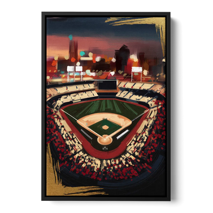 El Paso Chihuahuas Baseball Front - Black Canvas Wall Art
