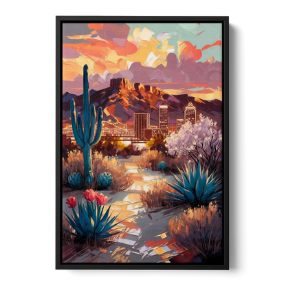 El Paso Cultural Heritage Front - Black Canvas Wall Art