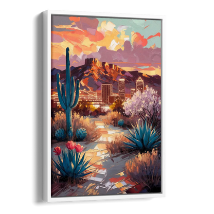 El Paso Cultural Heritage Side - White Canvas Wall Art
