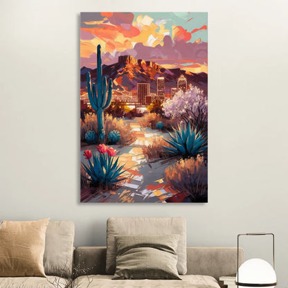 El Paso Cultural Heritage Sitting Room - Canvas Wall Art