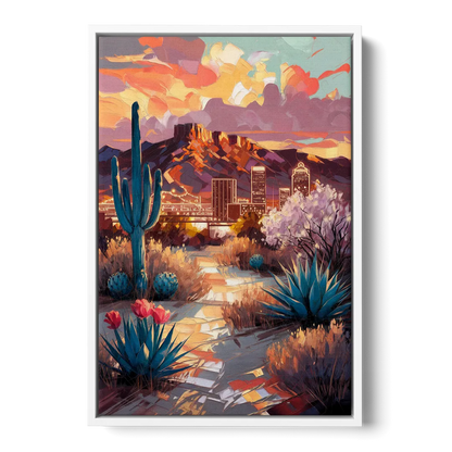 El Paso Cultural Heritage Front - White Canvas Wall Art