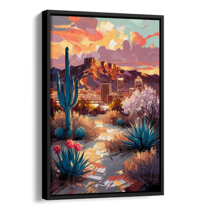 El Paso Cultural Heritage Side - Black Canvas Wall Art