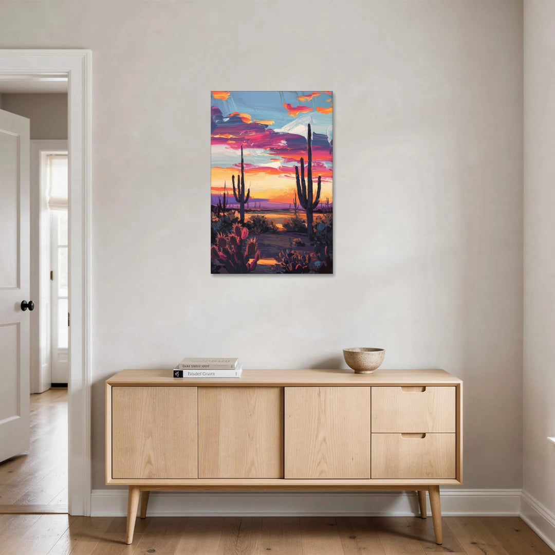 El Paso Desert Sunset - Canvas Wall Art - Coffee Table - 24x36