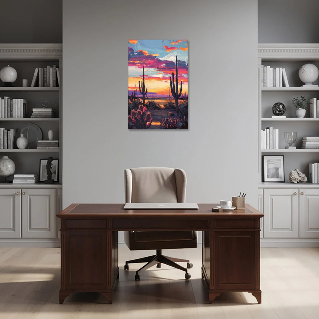 El Paso Desert Sunset - Canvas Wall Art - Office - 24x36