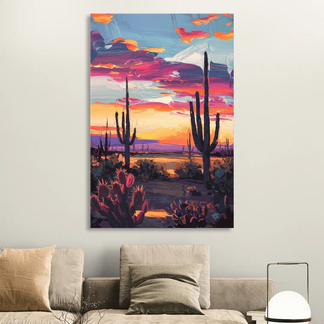 El Paso Desert Sunset Living Room - Canvas Wall Art