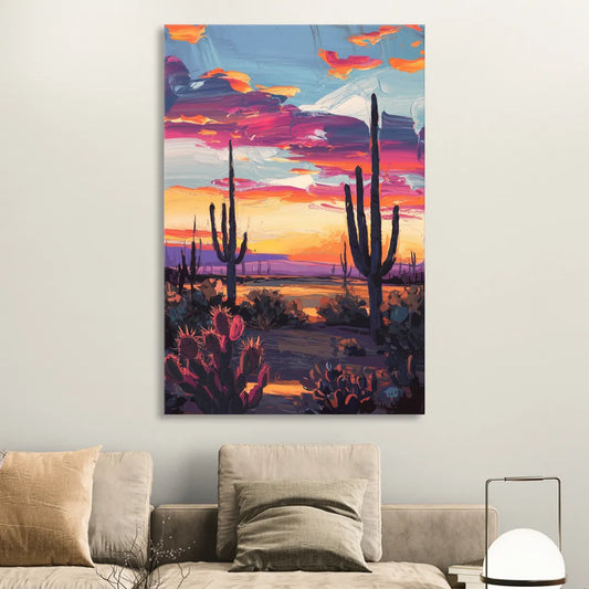 El Paso Desert Sunset Living Room - Canvas Wall Art