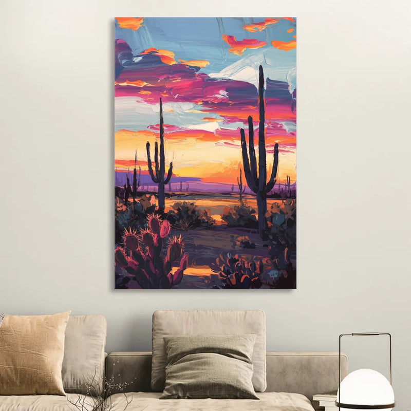 El Paso Desert Sunset Living Room - Canvas Wall Art