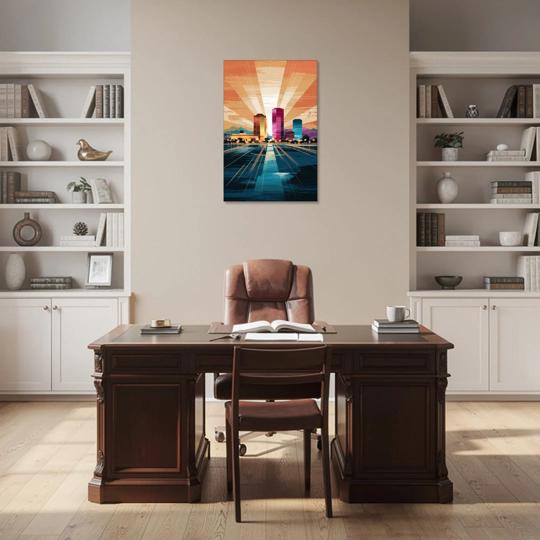 El Paso Downtown Vibes - Canvas Wall Art - Office - 24x36