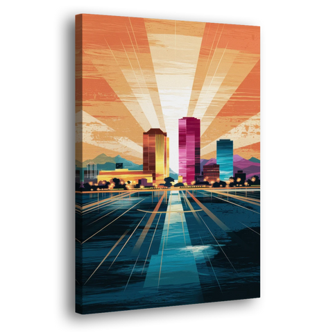 El Paso Downtown Vibes - Canvas Wall Art - Side