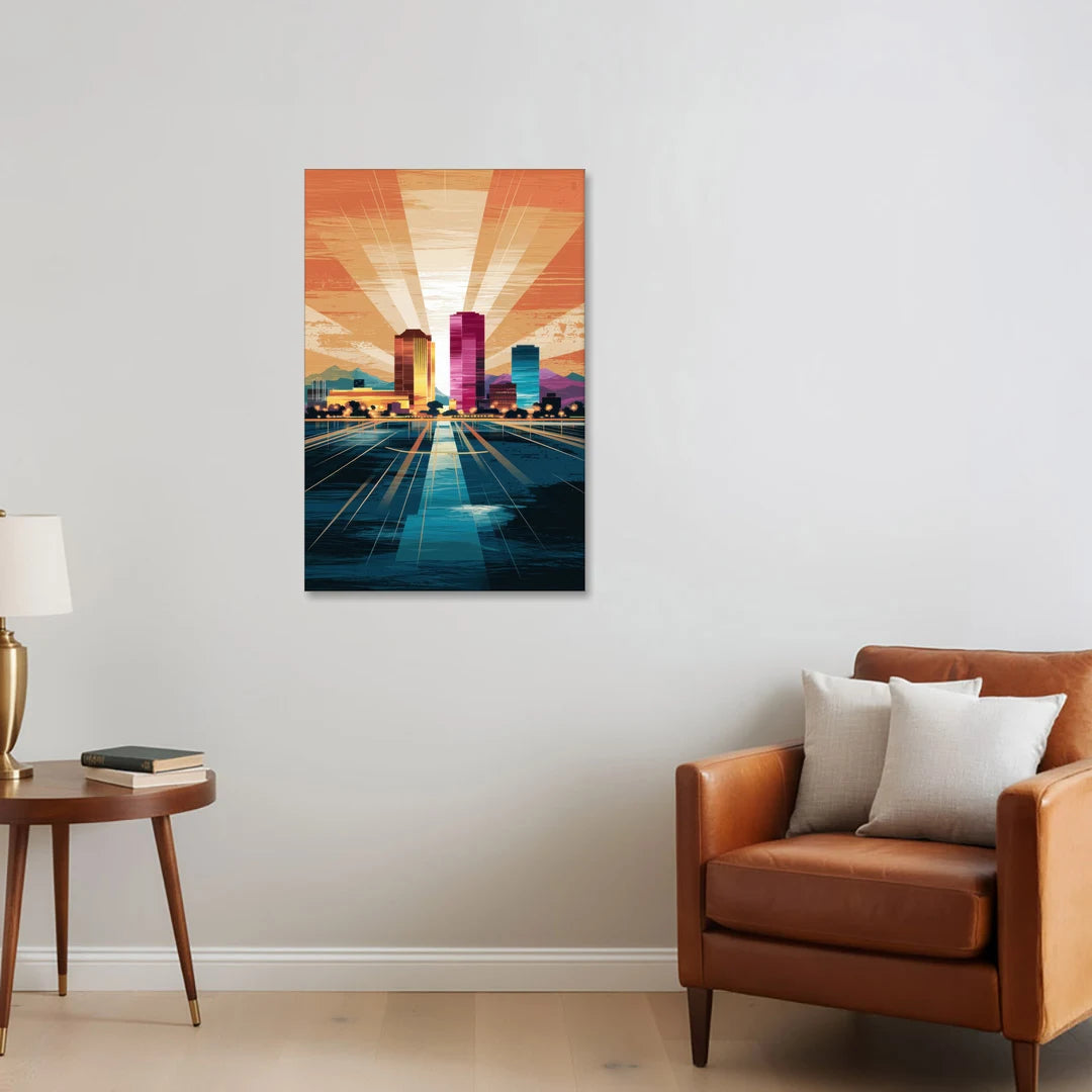 El Paso Downtown Vibes - Canvas Wall Art - Sofa - 24x36