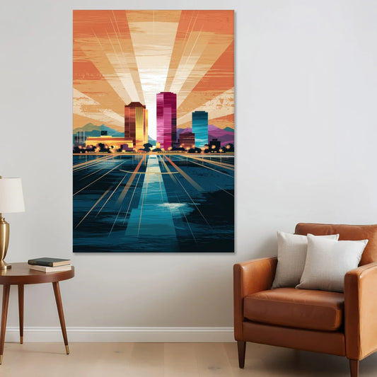 El Paso Downtown Vibes - Canvas Wall Art - Sofa - 40x60