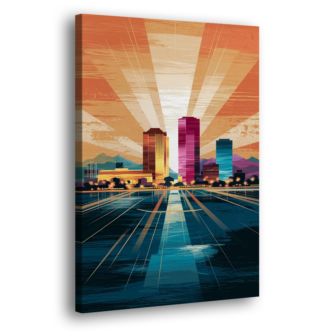 El Paso Downtown Vibes Side - Canvas Wall Art