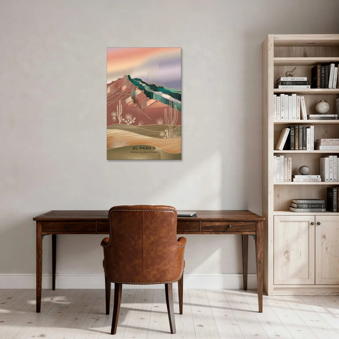 El Paso Franklin Mountains - Canvas Wall Art - Office - 24x36