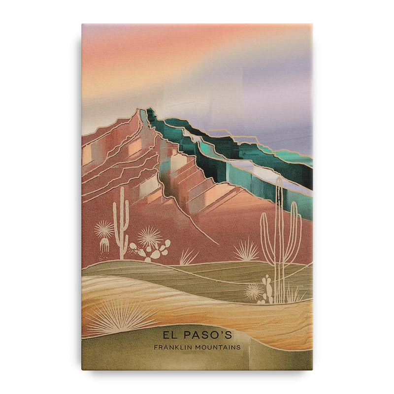El Paso Franklin Mountains Front - Canvas Wall Art