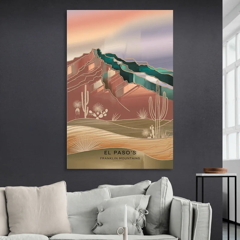 El Paso Franklin Mountains Living Room - Canvas Wall Art