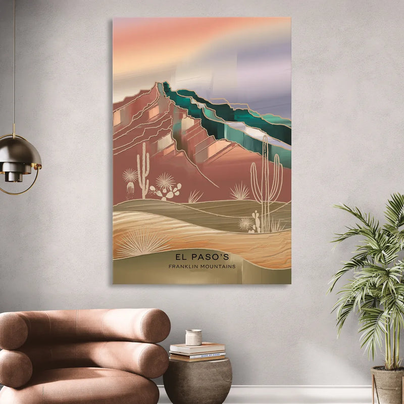 El Paso Franklin Mountains Sitting Room - Canvas Wall Art