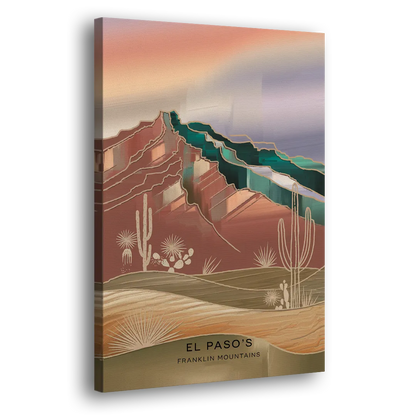 El Paso Franklin Mountains Side - Canvas Wall Art