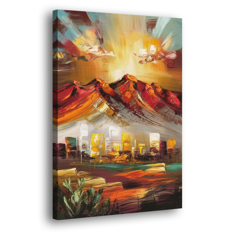 El Paso Mountain Horizon - Canvas Wall Art - Side