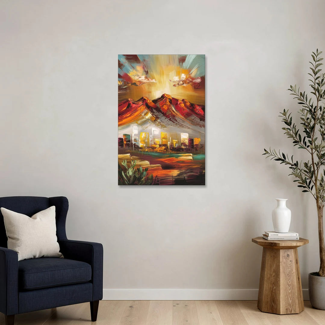 El Paso Mountain Horizon - Canvas Wall Art - Sofa - 24x36
