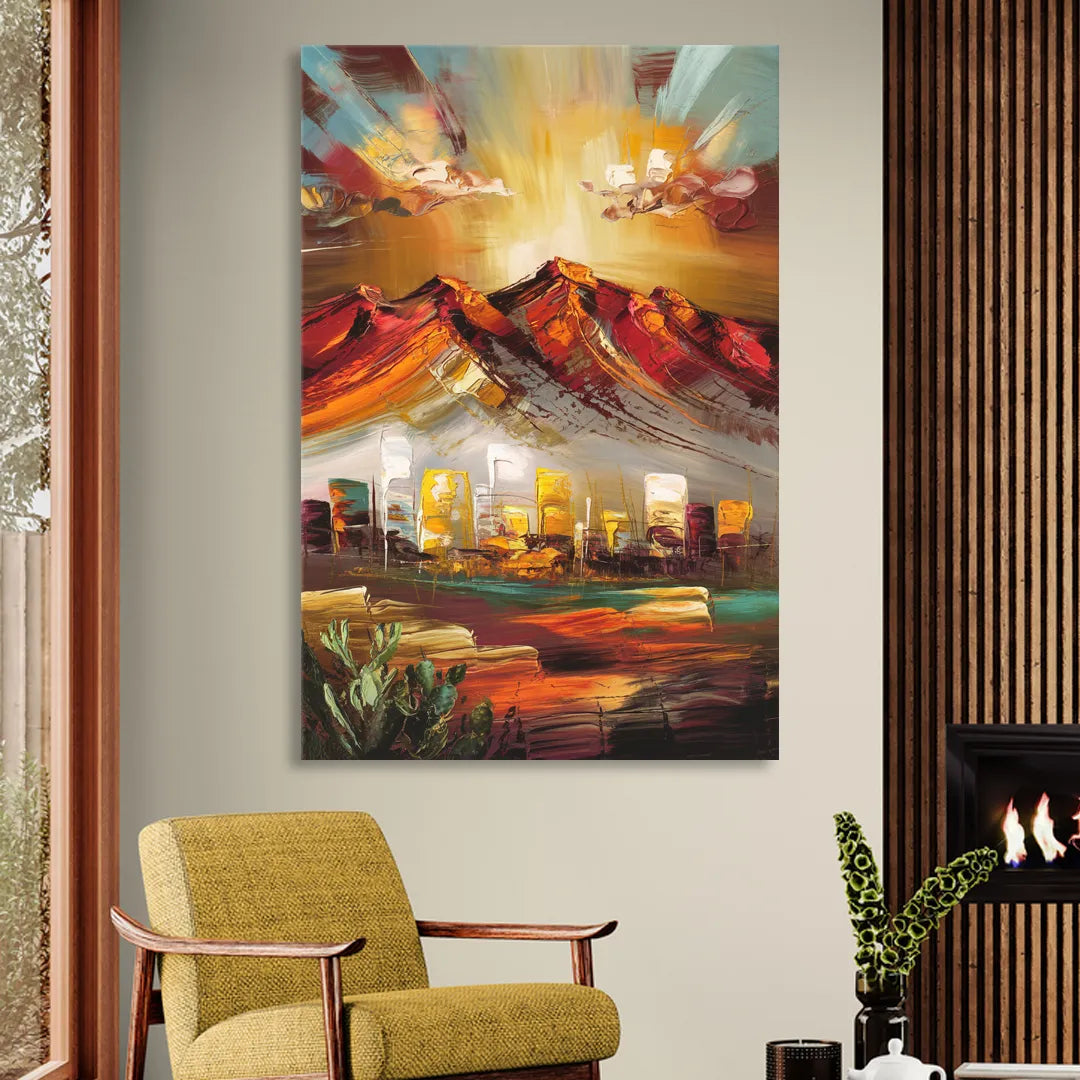 El Paso Mountain Horizon Sitting Room - Canvas Wall Art