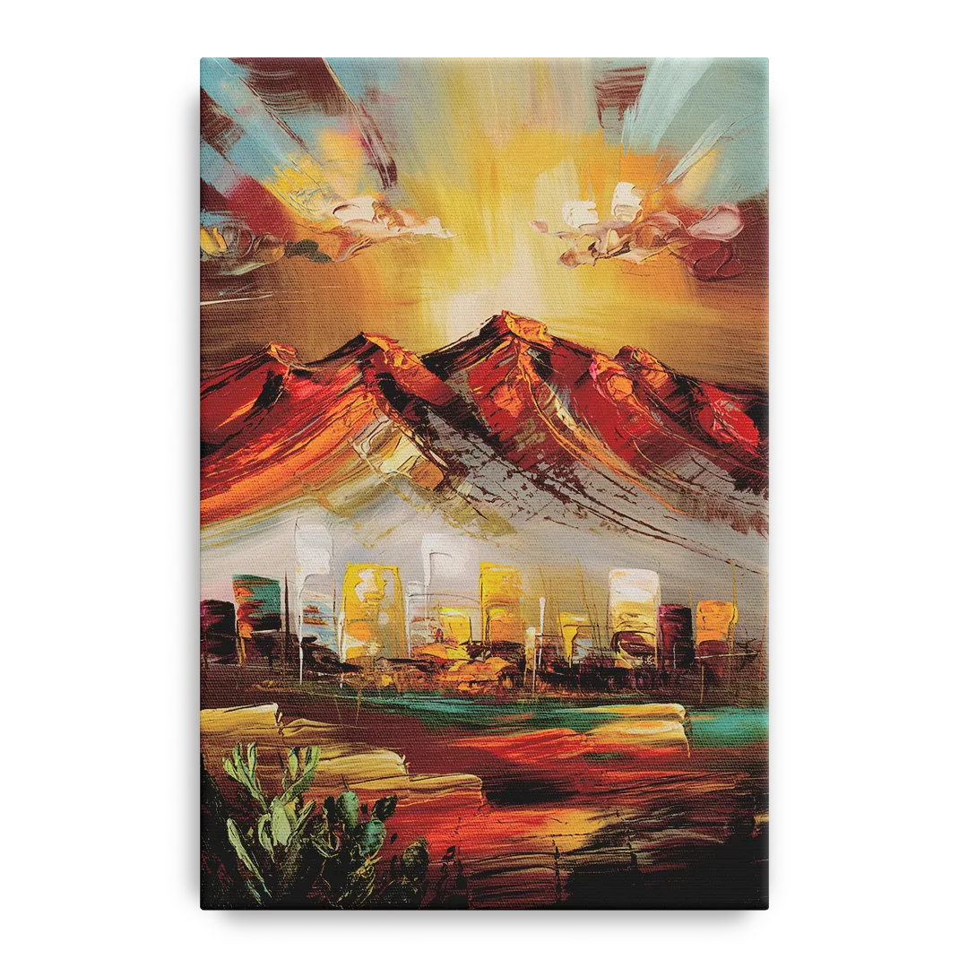 El Paso Mountain Horizon Front - Canvas Wall Art