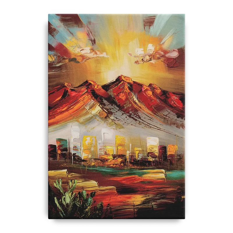 El Paso Mountain Horizon Front - Canvas Wall Art