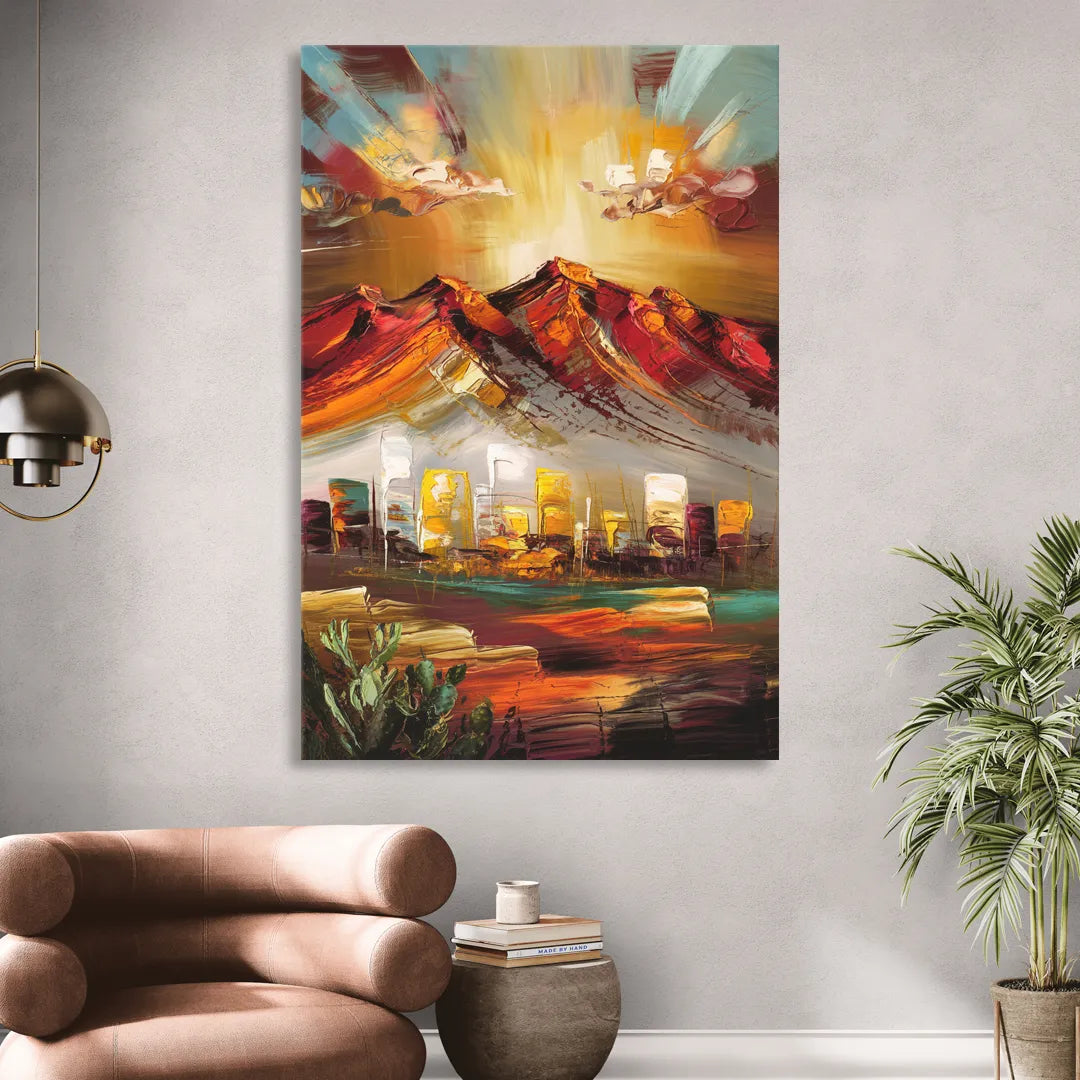 El Paso Mountain Horizon Living Room - Canvas Wall Art