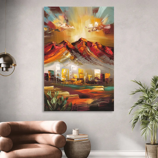 El Paso Mountain Horizon Living Room - Canvas Wall Art