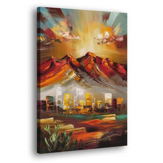 El Paso Mountain Horizon Side - Canvas Wall Art