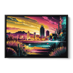 El Paso Scenic Landscape - Black Framed Canvas Wall Art - Front