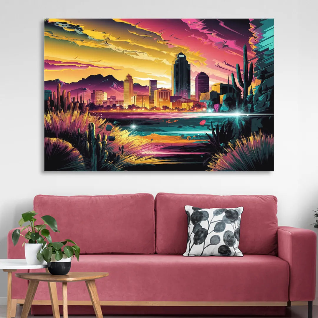 El Paso Scenic Landscape Living Room - Canvas Wall Art