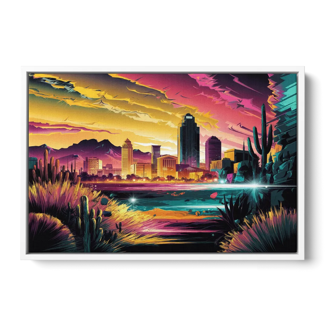 El Paso Scenic Landscape Front - White Canvas Wall Art