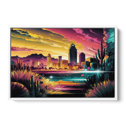 El Paso Scenic Landscape Front - White Canvas Wall Art