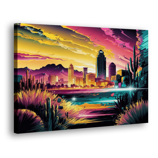 El Paso Scenic Landscape Side - Canvas Wall Art