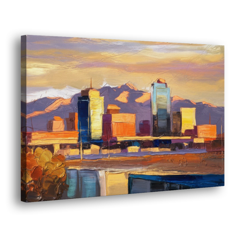 El Paso Skyline View - Canvas Wall Art - Side