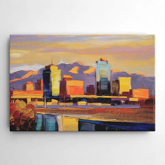 El Paso Skyline View - Canvas Wall Art