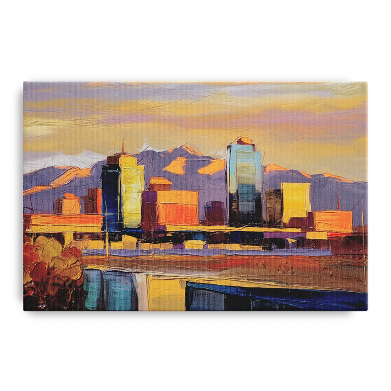 El Paso Skyline View Front - Canvas Wall Art