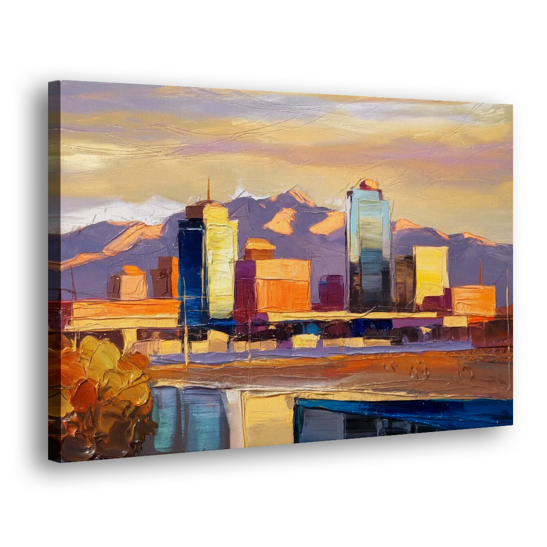El Paso Skyline View Side - Canvas Wall Art
