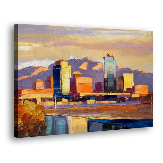 El Paso Skyline View Side - Canvas Wall Art