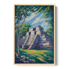 El Rey Ruins - Oak Framed Canvas Wall Art - Front