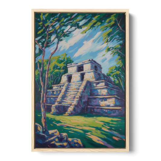 El Rey Ruins - Oak Framed Canvas Wall Art - Front