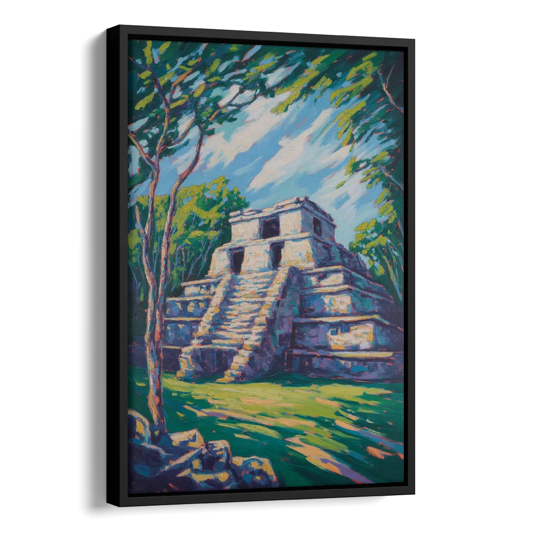 El Rey Ruins Side - Black Canvas Wall Art