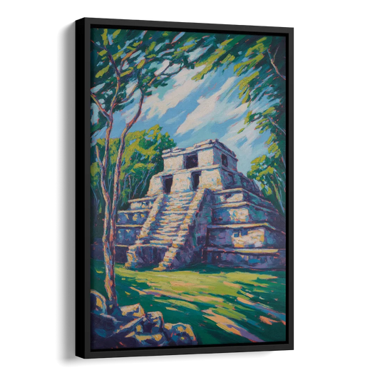El Rey Ruins Side - Black Canvas Wall Art