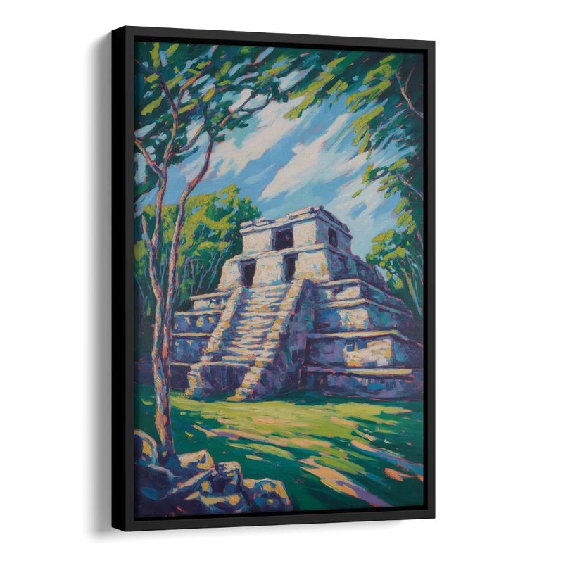 El Rey Ruins Side - Black Canvas Wall Art